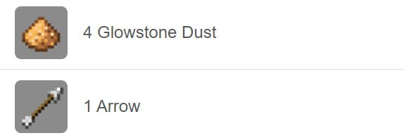 How to make a spectral arrow in Minecraft