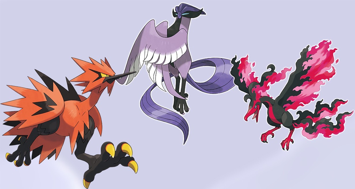 Galarian Articuno, Zapdos e Moltres