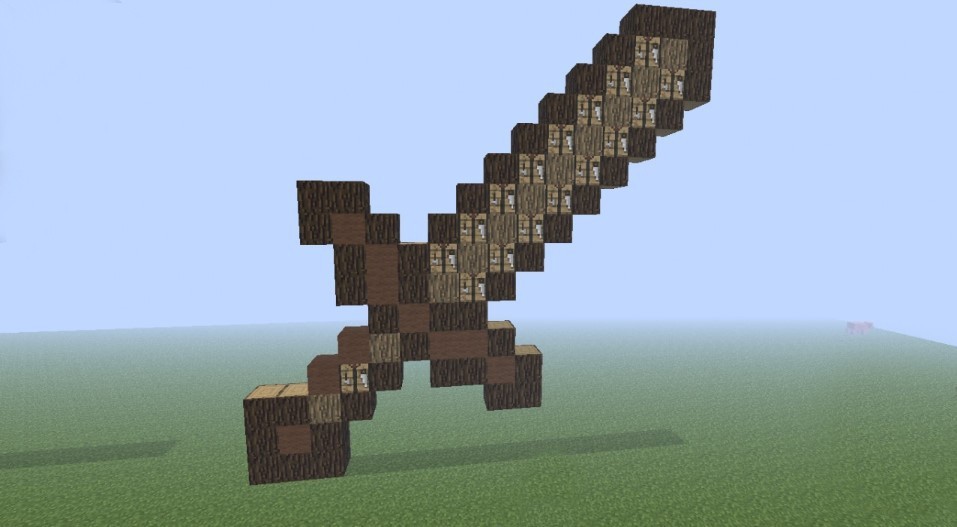 wooden sword in Minecraft