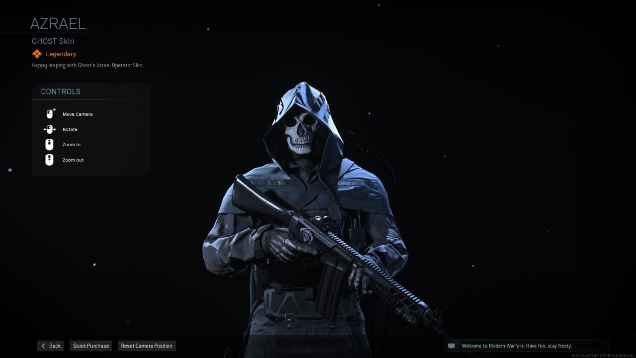 Ghost Azrael skin call of duty