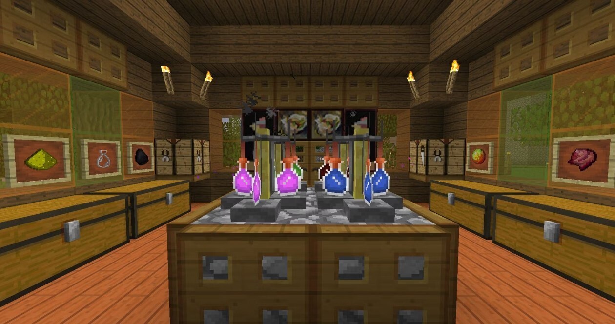 Toutes les potions dans Minecraft