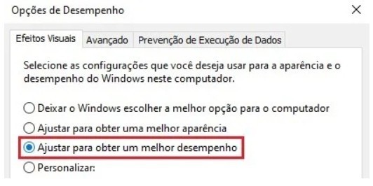 Aumentar o desempenho do sistema