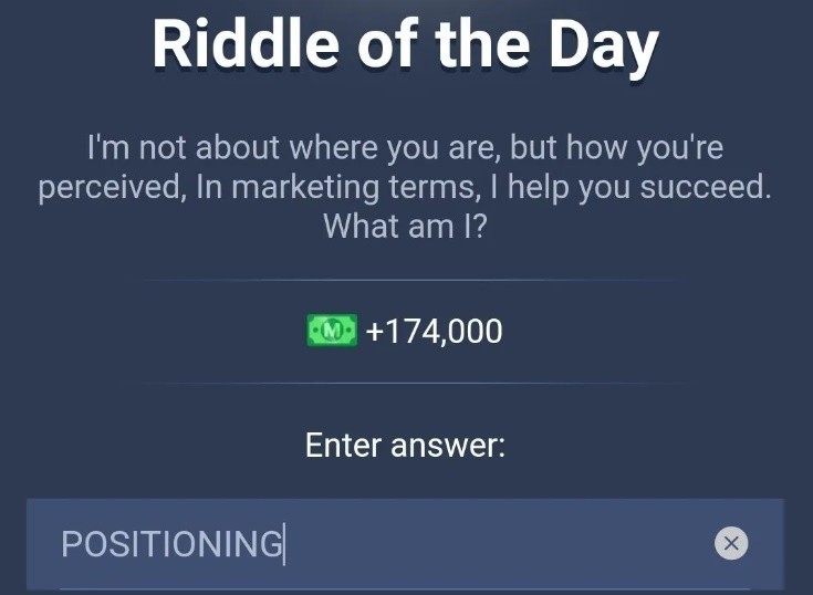 riddle of the day