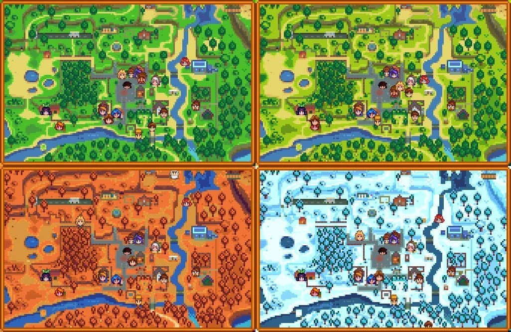 NPC Map Locations Stardew Valley