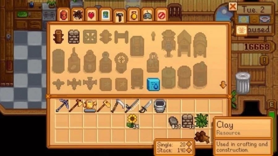 Item prices in inventory Stardew Valley