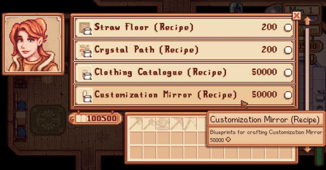 Customize Anywhere mod Stardew Valley