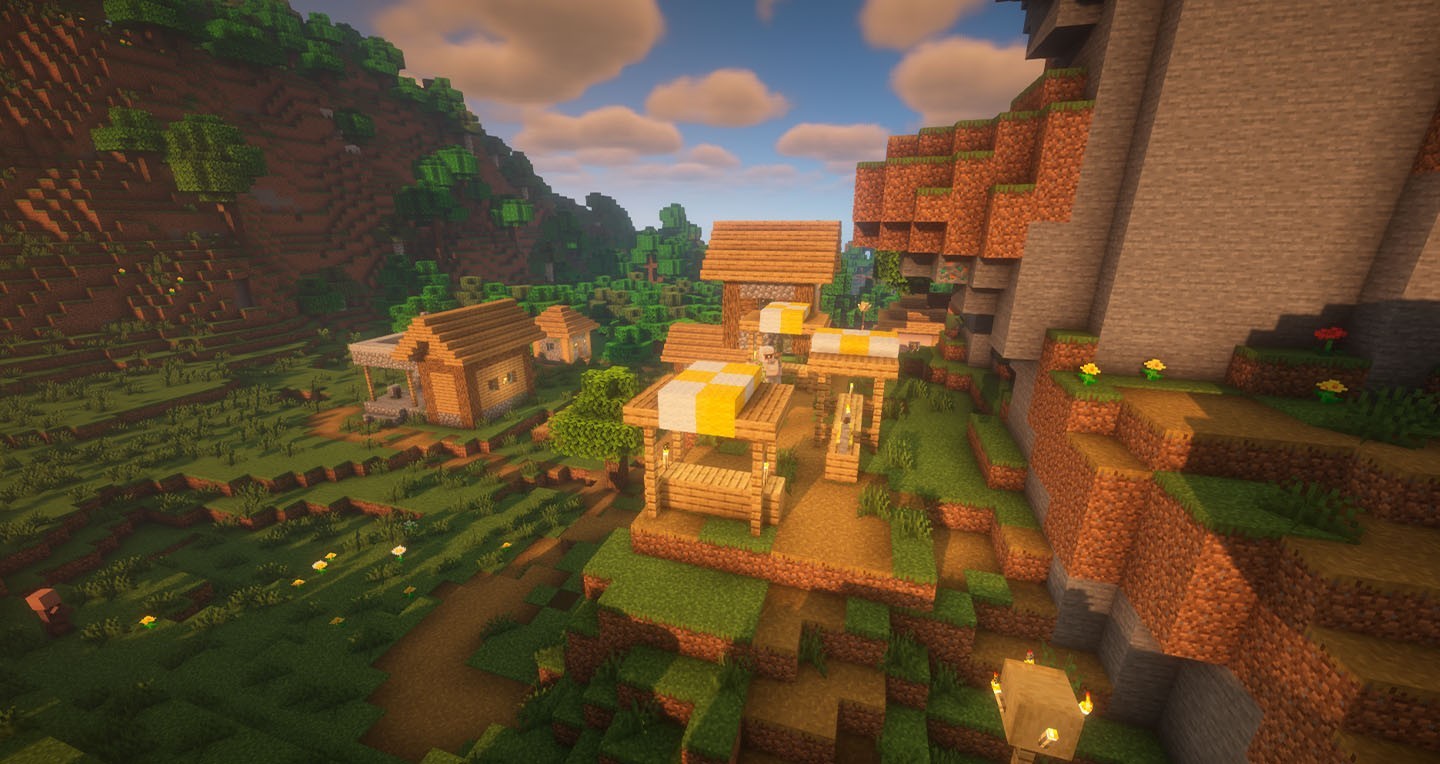 Village Near a Giant Pit