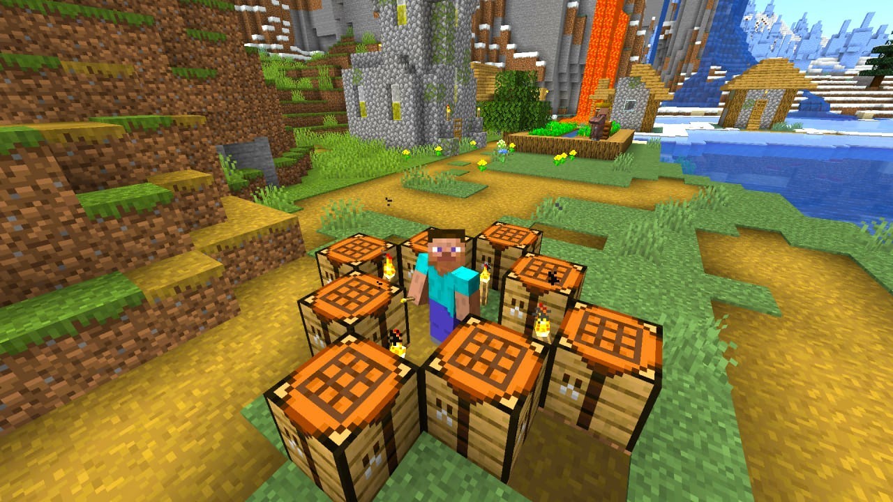 How to make a crafting table in Minecraft