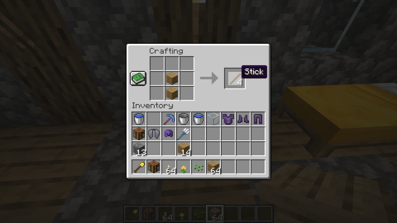 How make a shovel in Minecraft