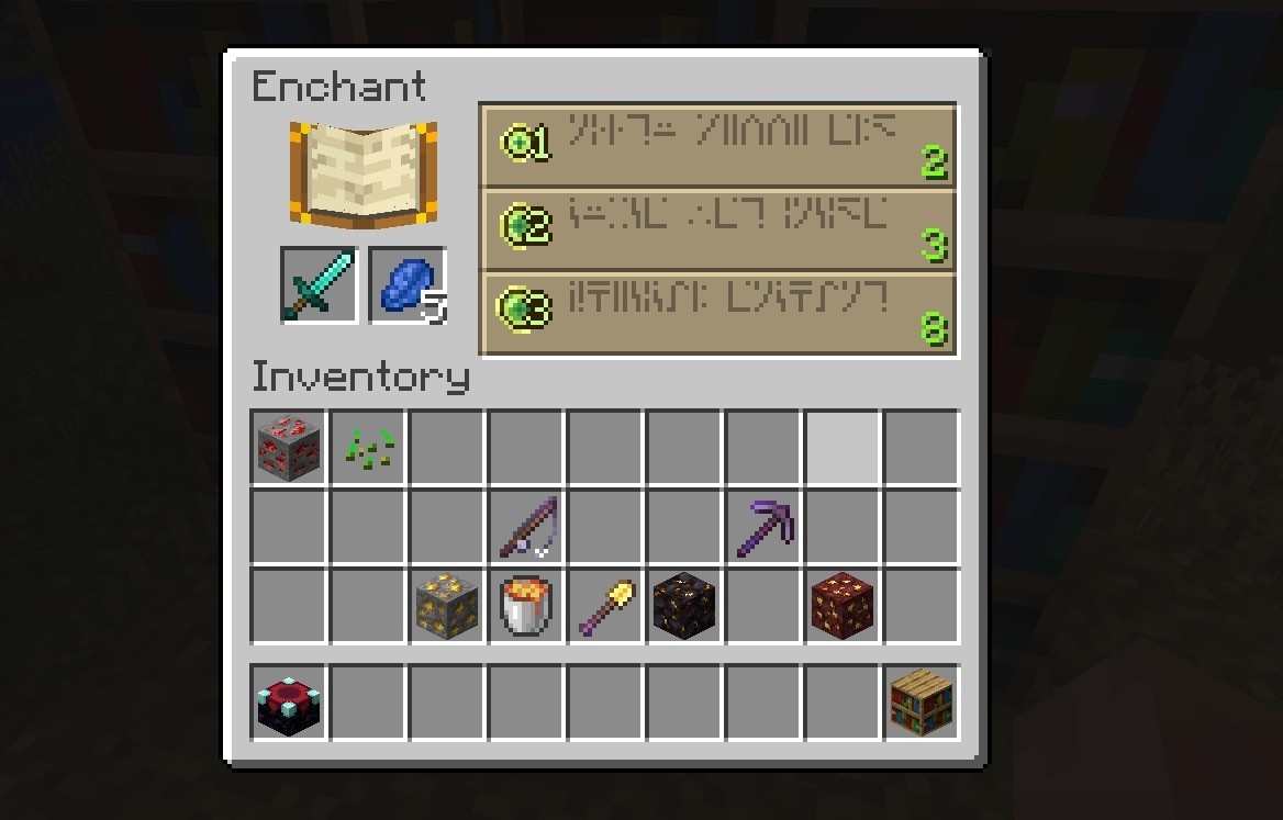 Minecraft enchantments