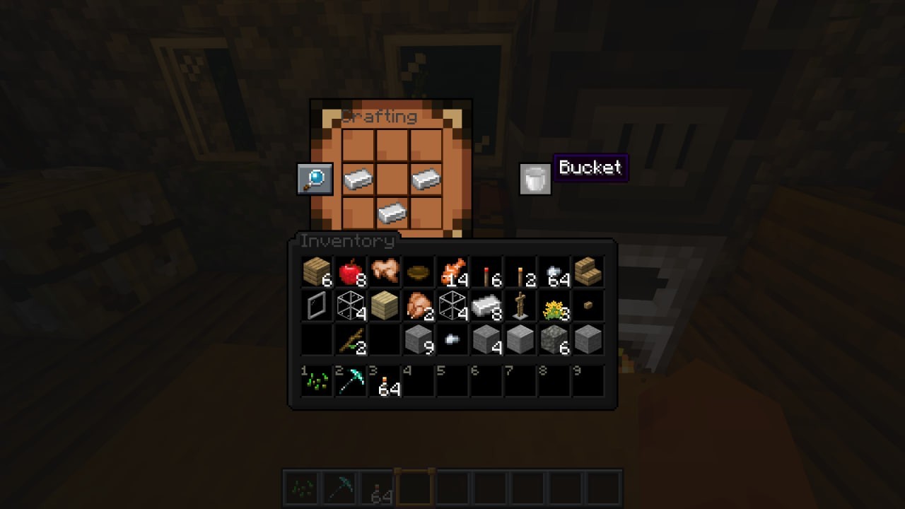 How to make a bucket in Minecraft