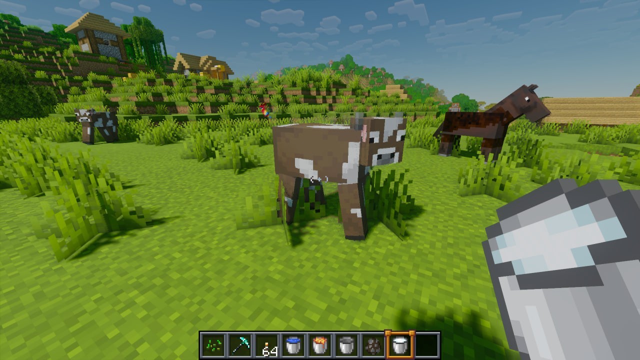 Milk bucket in Minecraft