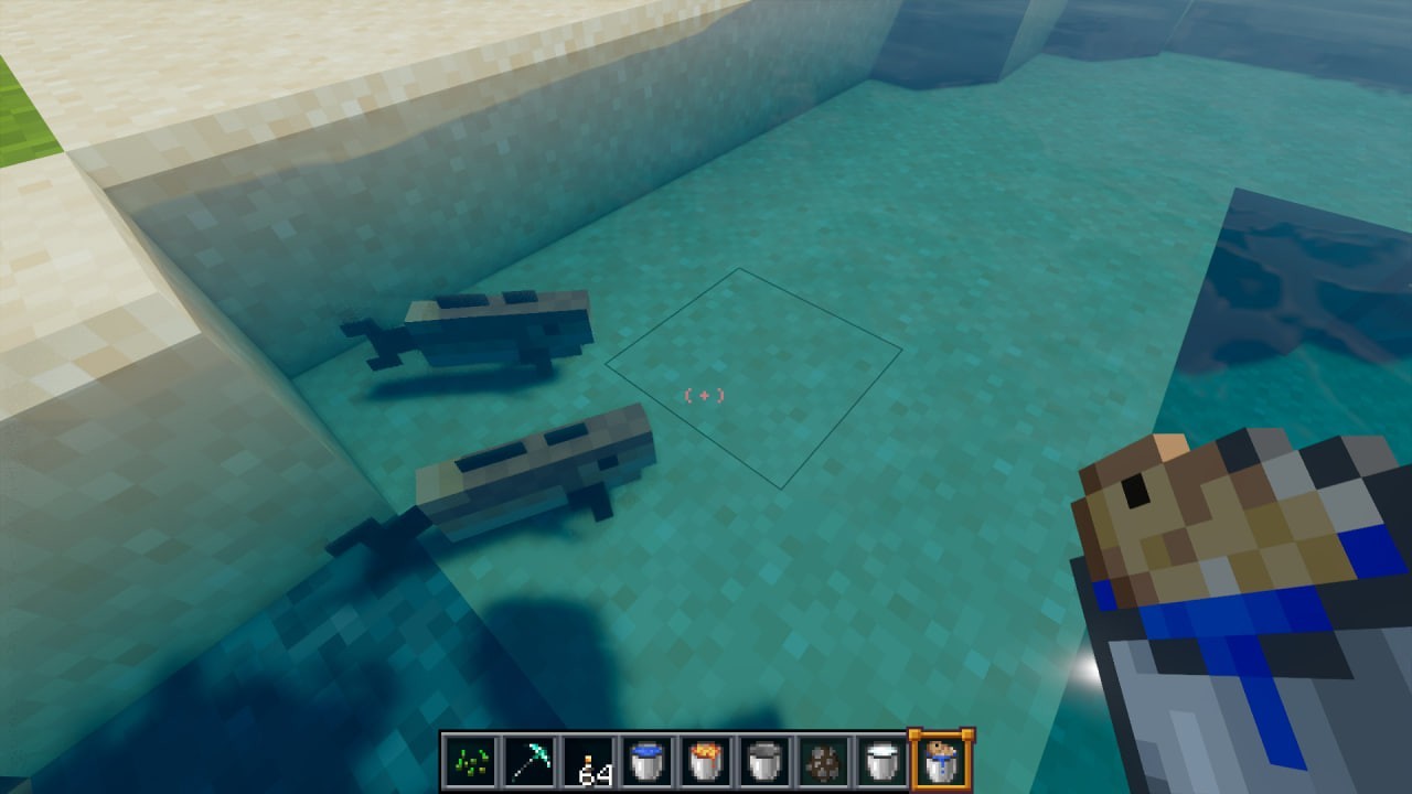 Fish bucket in Minecraft