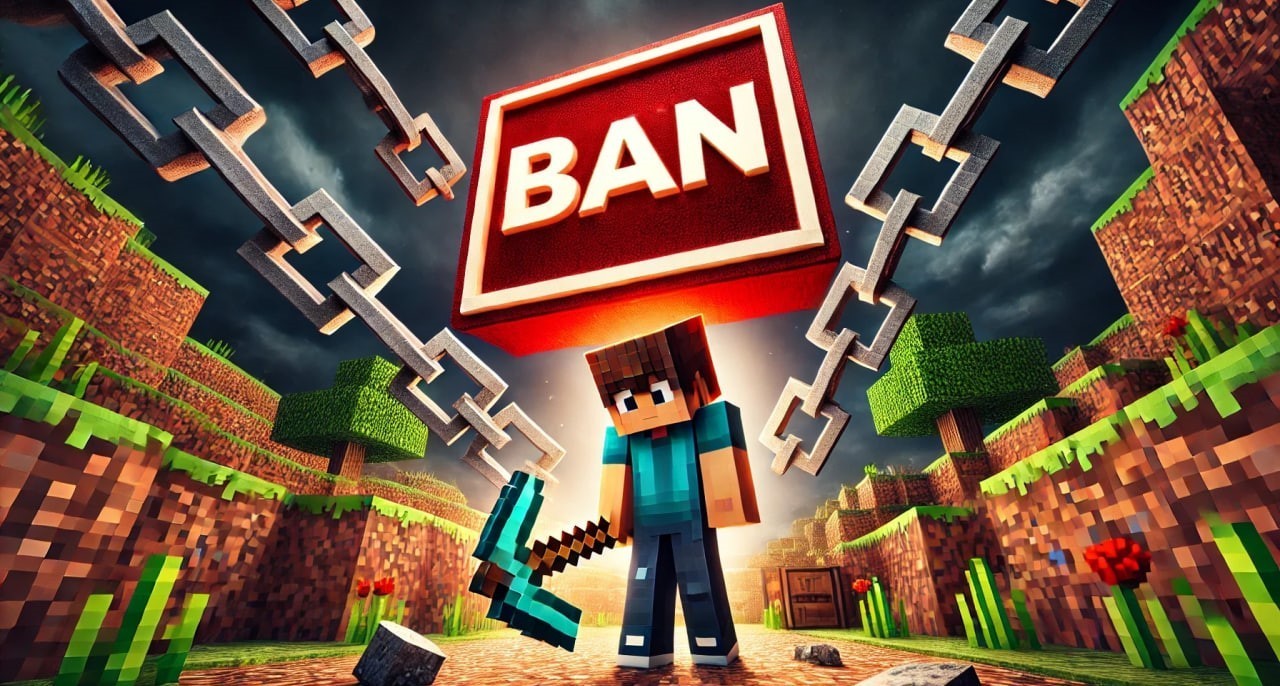 ban users on a Minecraft server