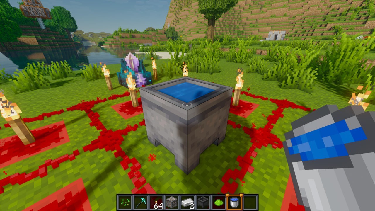 What used cauldron in Minecraft