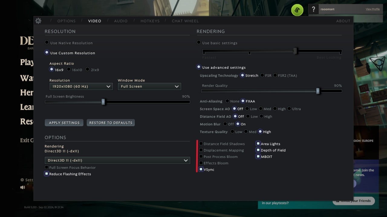 Melhores Configurações Gráficas para Deadlock