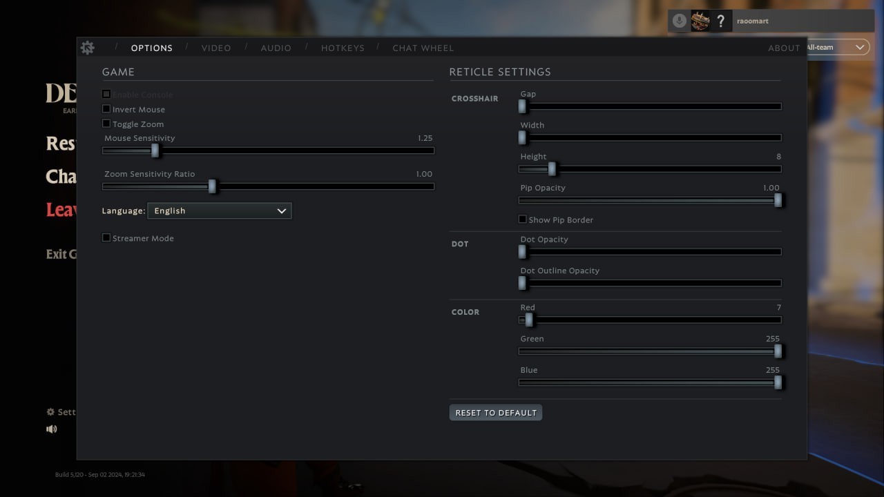 How to Make a Crosshair in Deadlock