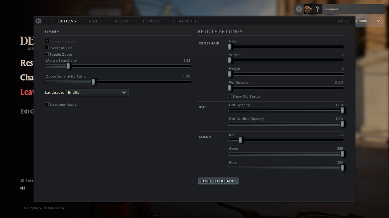 How to Make a Crosshair in Deadlock