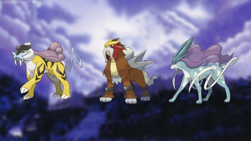 O trio de feras lendárias no universo Pokémon onde habitam e como obtêlas