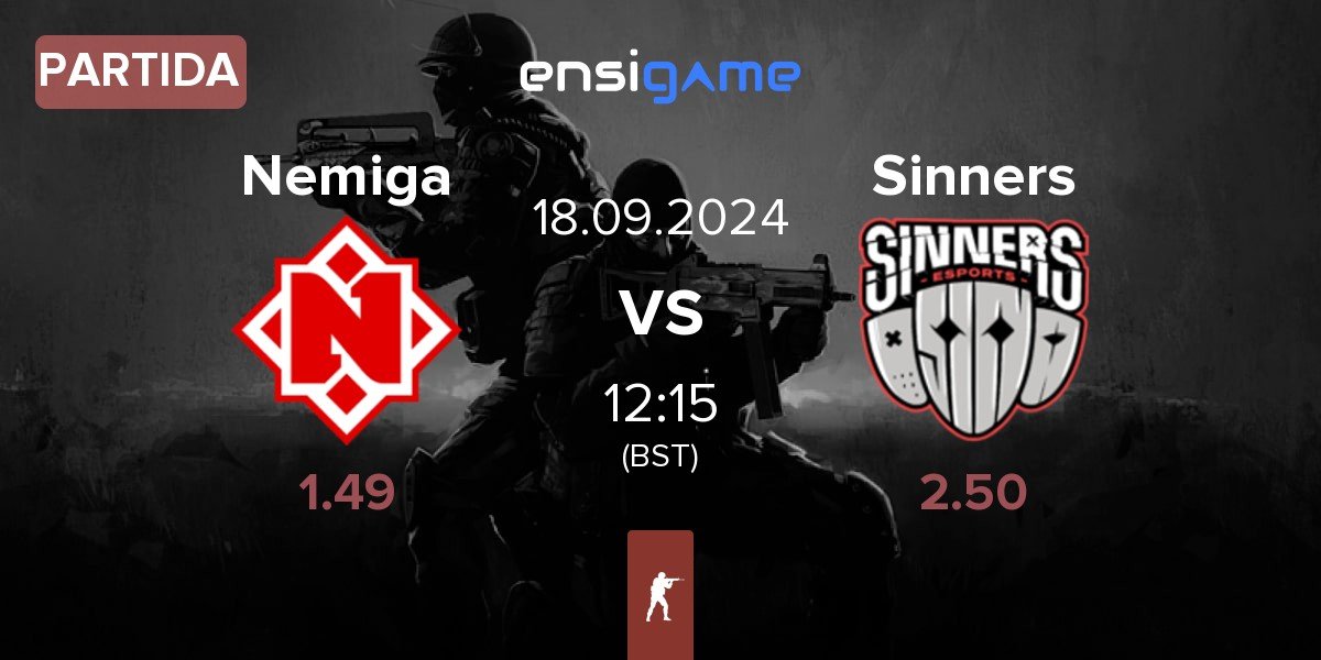 Partida Nemiga Gaming Nemiga vs Sinners Esports Sinners | 18.09