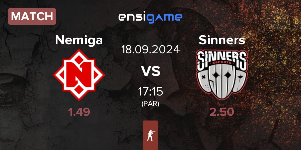 Match Nemiga Gaming Nemiga vs Sinners Esports Sinners | 18.09