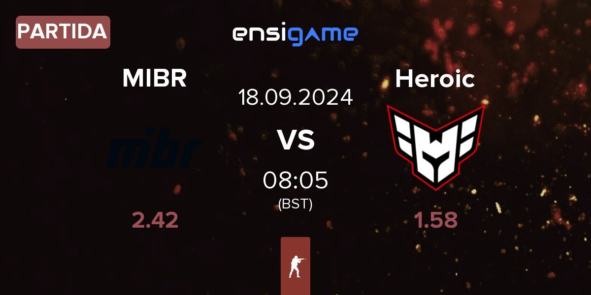 Partida Made in Brazil MIBR vs Heroic | 18.09