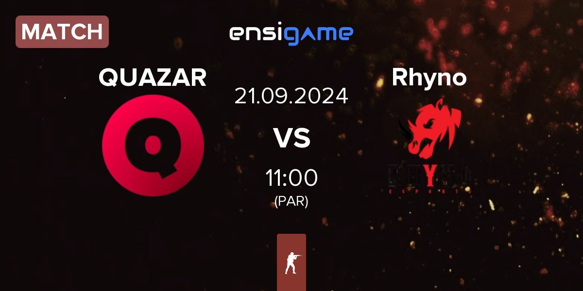 Match Team QUAZAR QUAZAR vs Rhyno Esports Rhyno | 21.09