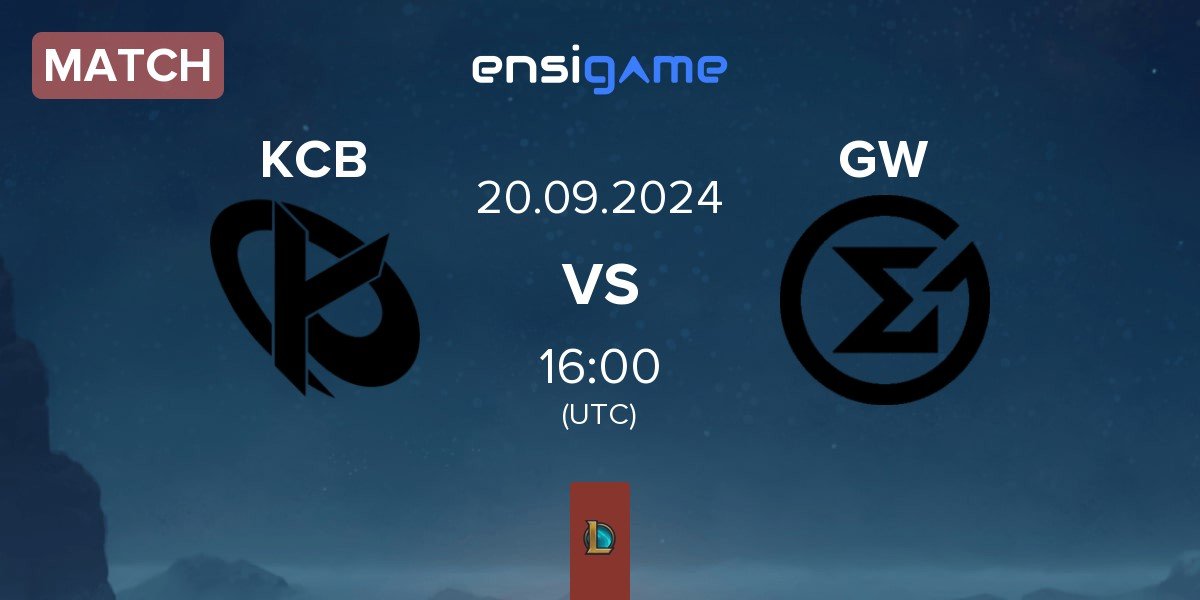 Match Karmine Corp Blue KCB vs GameWard GW | 20.09