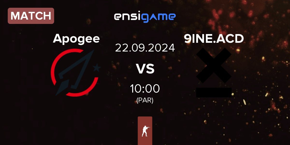 Match Apogee vs 9INE Academy 9INE.ACD | 22.09