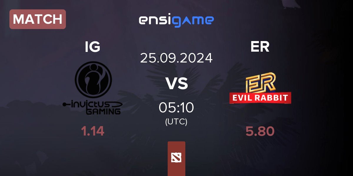 Match Invictus Gaming IG vs Evil Rabbit ER | 25.09