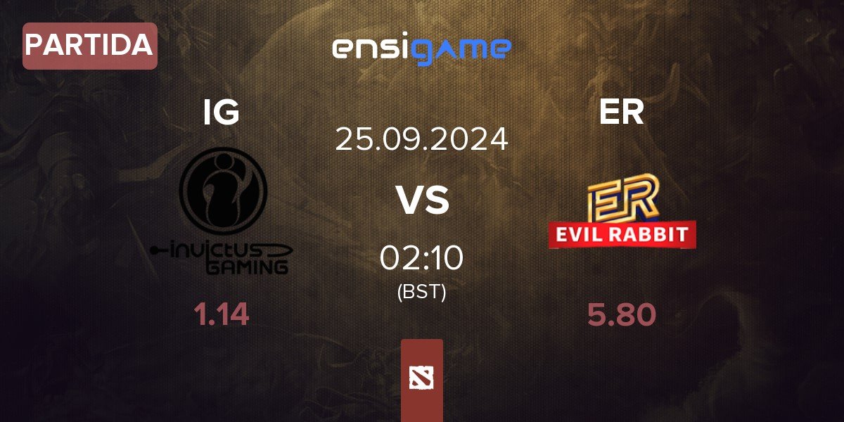 Partida Invictus Gaming IG vs Evil Rabbit ER | 25.09