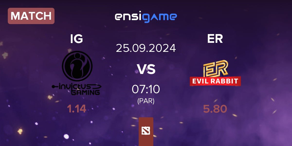 Match Invictus Gaming IG vs Evil Rabbit ER | 25.09