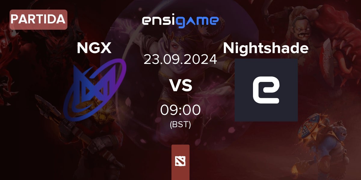 Partida Nigma Galaxy NGX vs Nightshade Esports Nightshade | 23.09