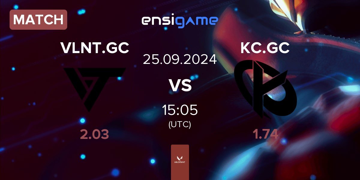 Match Valiant GC VLNT.GC vs Karmine Corp GC KC.GC | 25.09