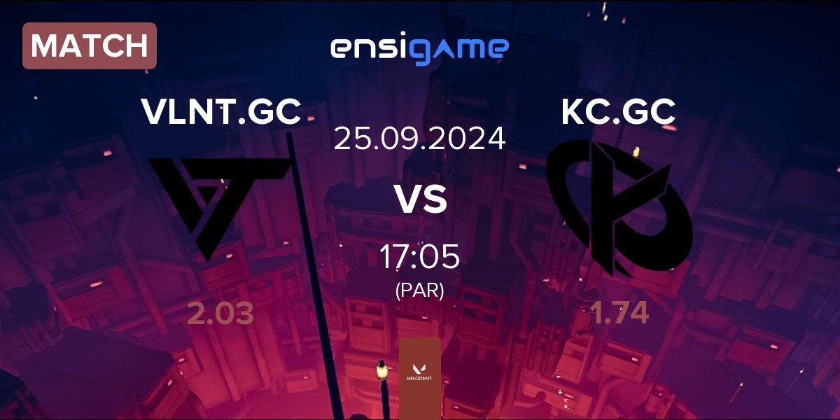 Match Valiant GC VLNT.GC vs Karmine Corp GC KC.GC | 25.09