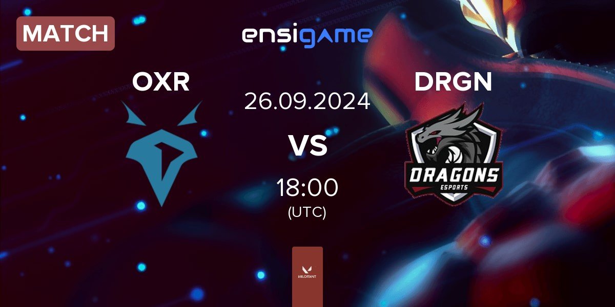 Match Onyx Ravens OXR vs Dragons Esports DRGN | 26.09