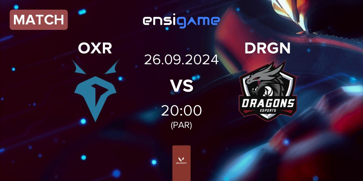 Match Onyx Ravens OXR vs Dragons Esports DRGN | 26.09