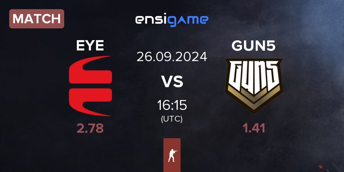 Match EYEBALLERS EYE vs GUN5 Esports GUN5 | 26.09