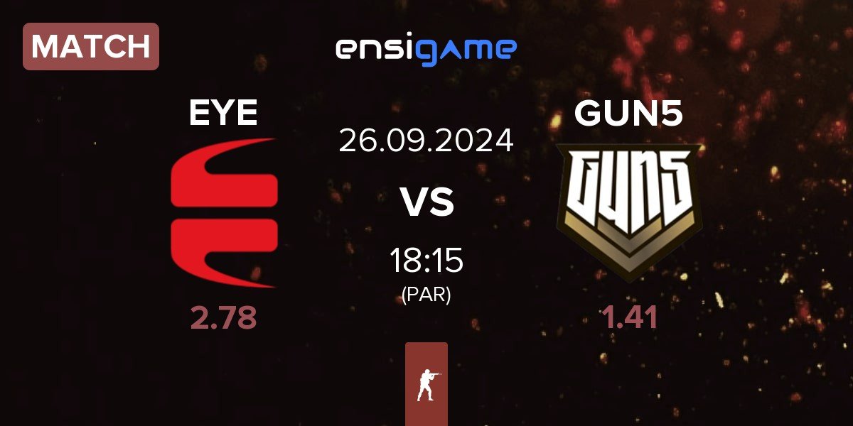 Match EYEBALLERS EYE vs GUN5 Esports GUN5 | 26.09