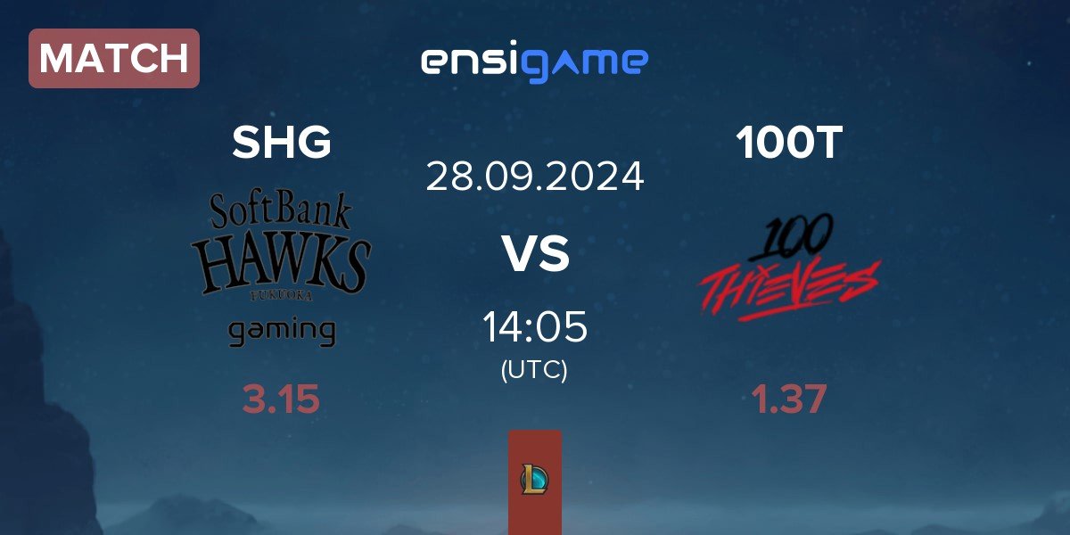 Match Fukuoka SoftBank Hawks gaming SHG vs 100 Thieves 100T | 28.09