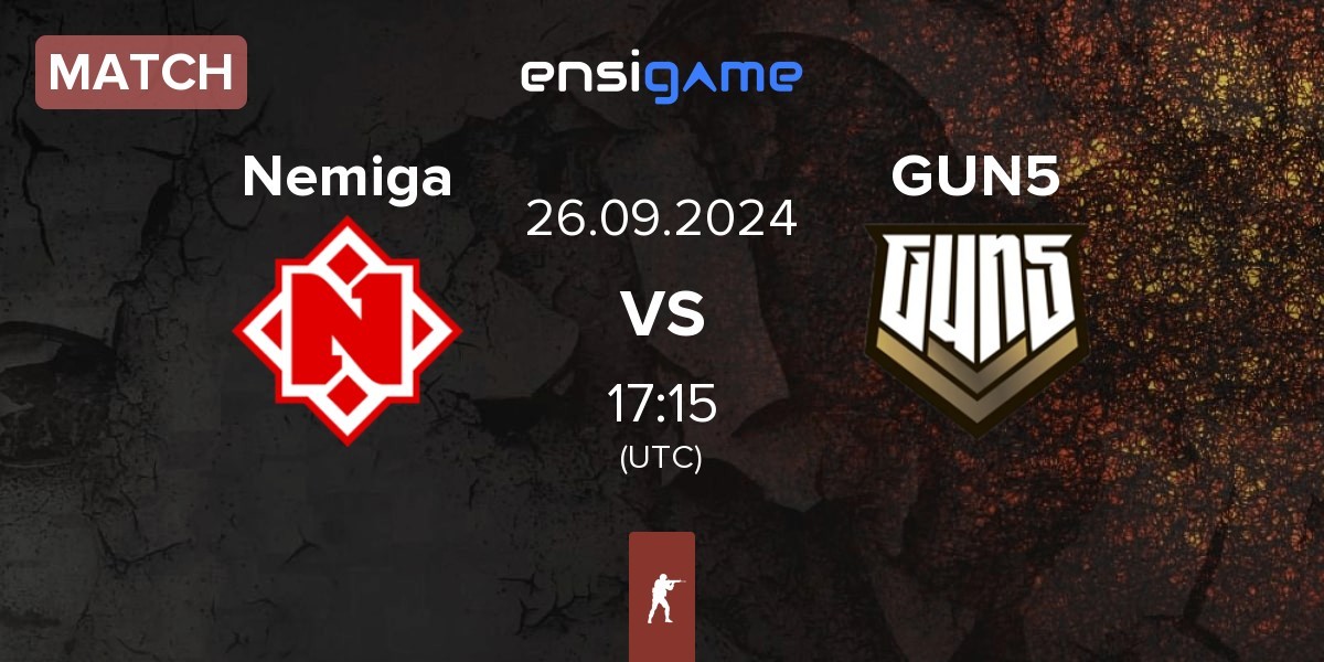 Match Nemiga Gaming Nemiga vs GUN5 Esports GUN5 | 26.09