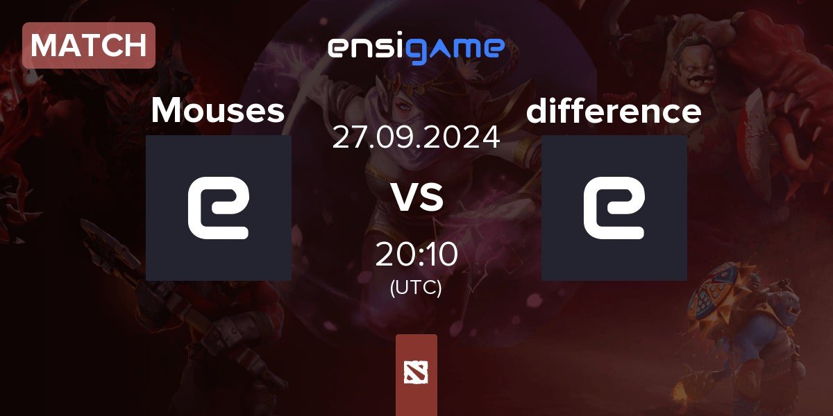 Match Mouses vs difference Team difference | 27.09