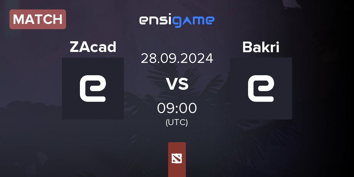 Match Zone Academy ZAcad vs Bakri Esports Bakri | 28.09