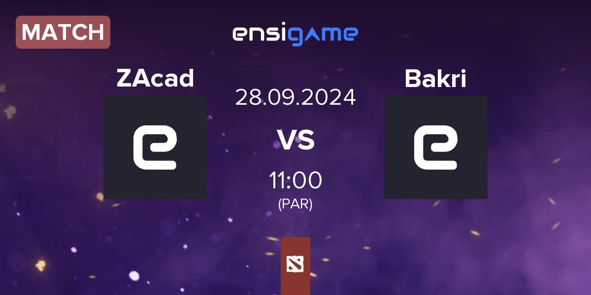 Match Zone Academy ZAcad vs Bakri Esports Bakri | 28.09