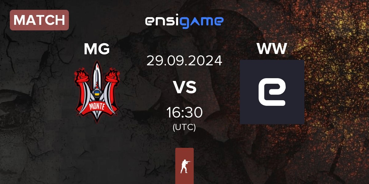 Match Monte Gen MG vs WW Team WW | 29.09