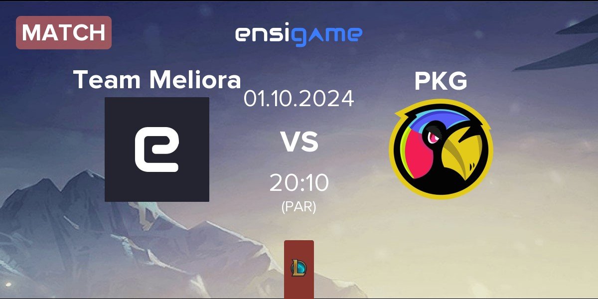 Match Team Meliora TML vs Parakeet Gaming PKG | 01.10