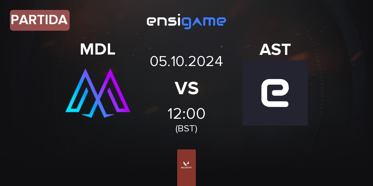 Partida Medal Esports MDL vs Asterisk AST | 05.10