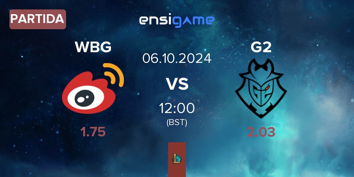 Partida Weibo Gaming WBG vs G2 Esports G2 | 06.10