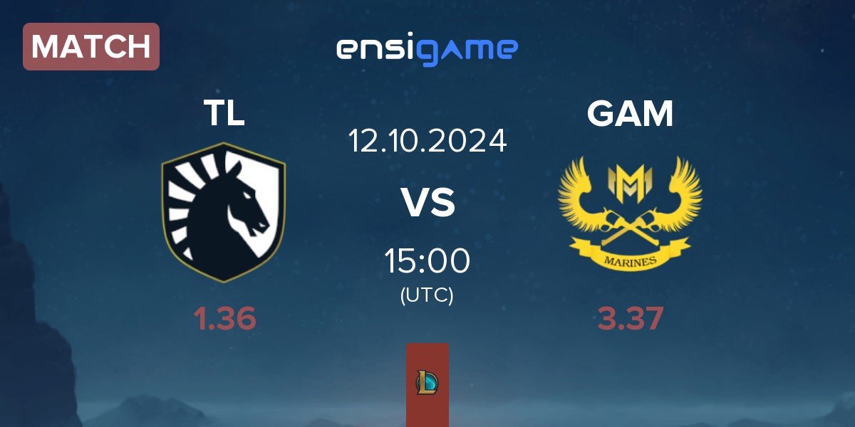 Match Team Liquid TL vs GAM Esports GAM | 12.10