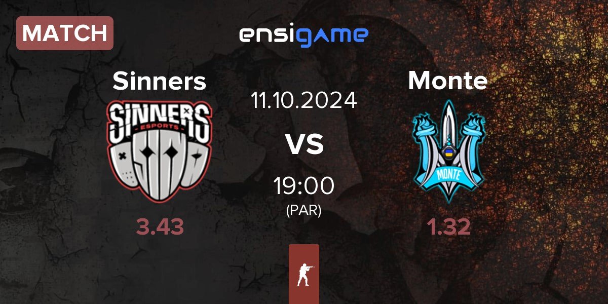 Match Sinners Esports Sinners vs Monte | 11.10